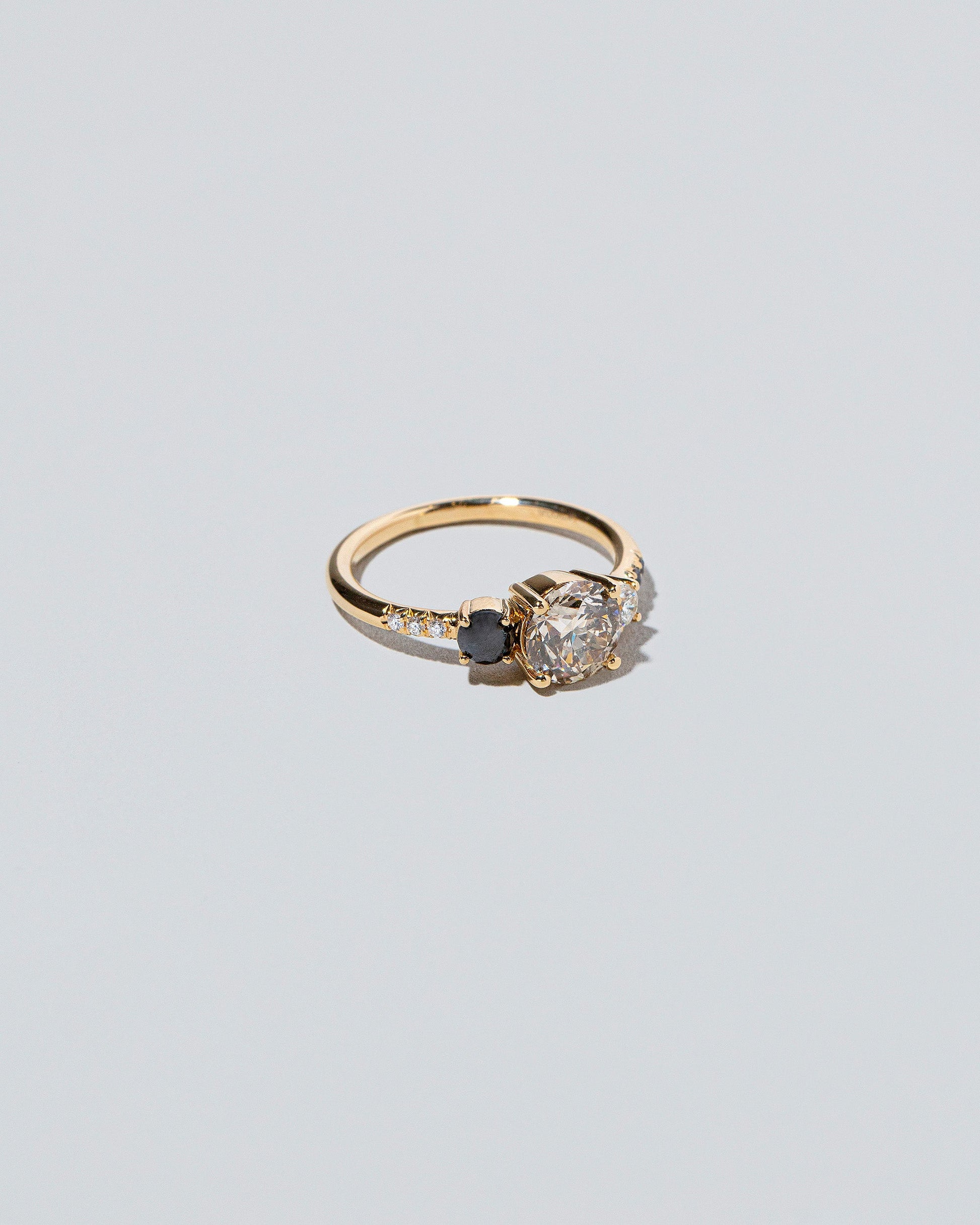 Orion Ring - Champagne Diamond on light color background.