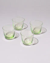 Group of Serax Grace Glasses by Ann Demeulemeester on light color background.