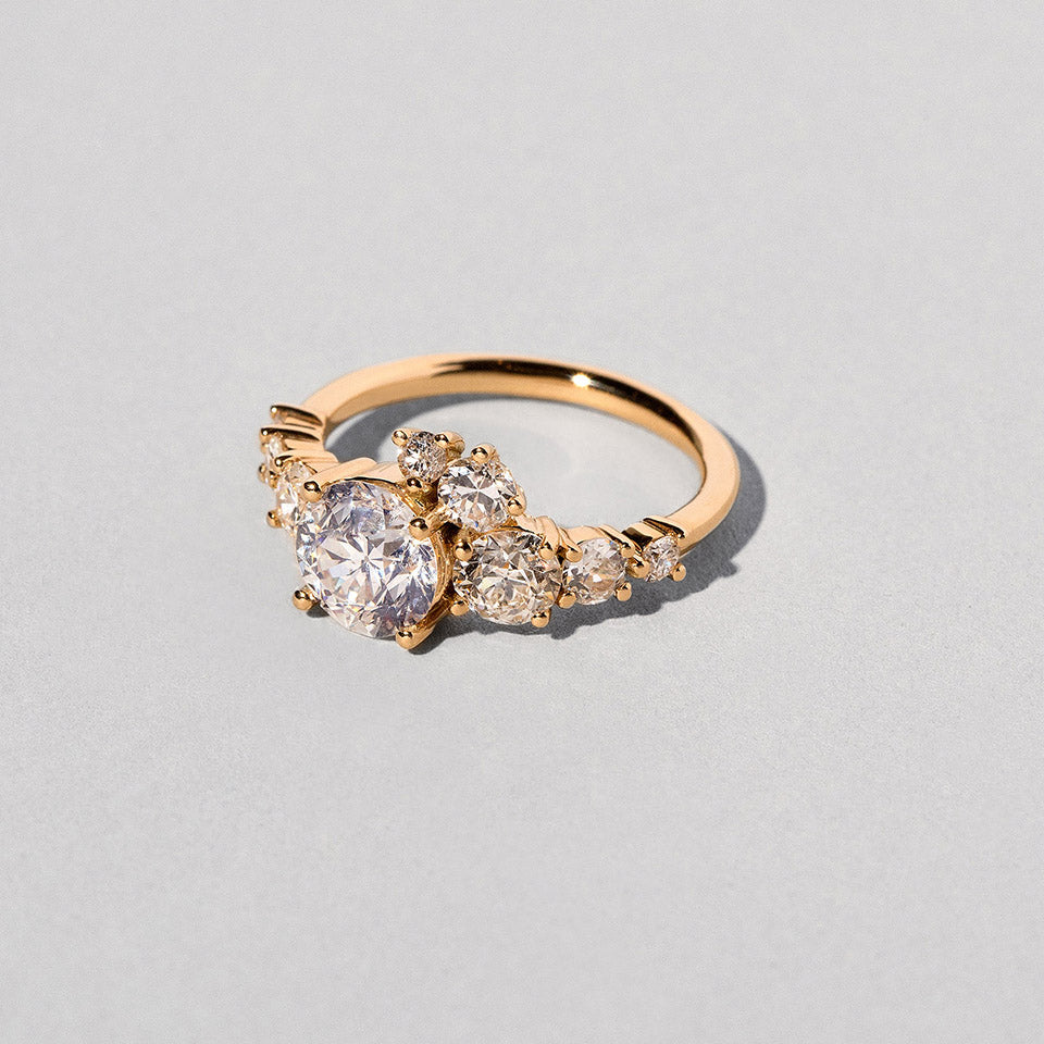 product_details:: Super Luna Ring - White Diamond on light color background.