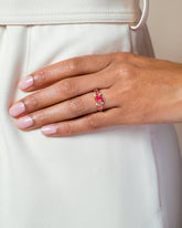 Gladiola Ring on model.