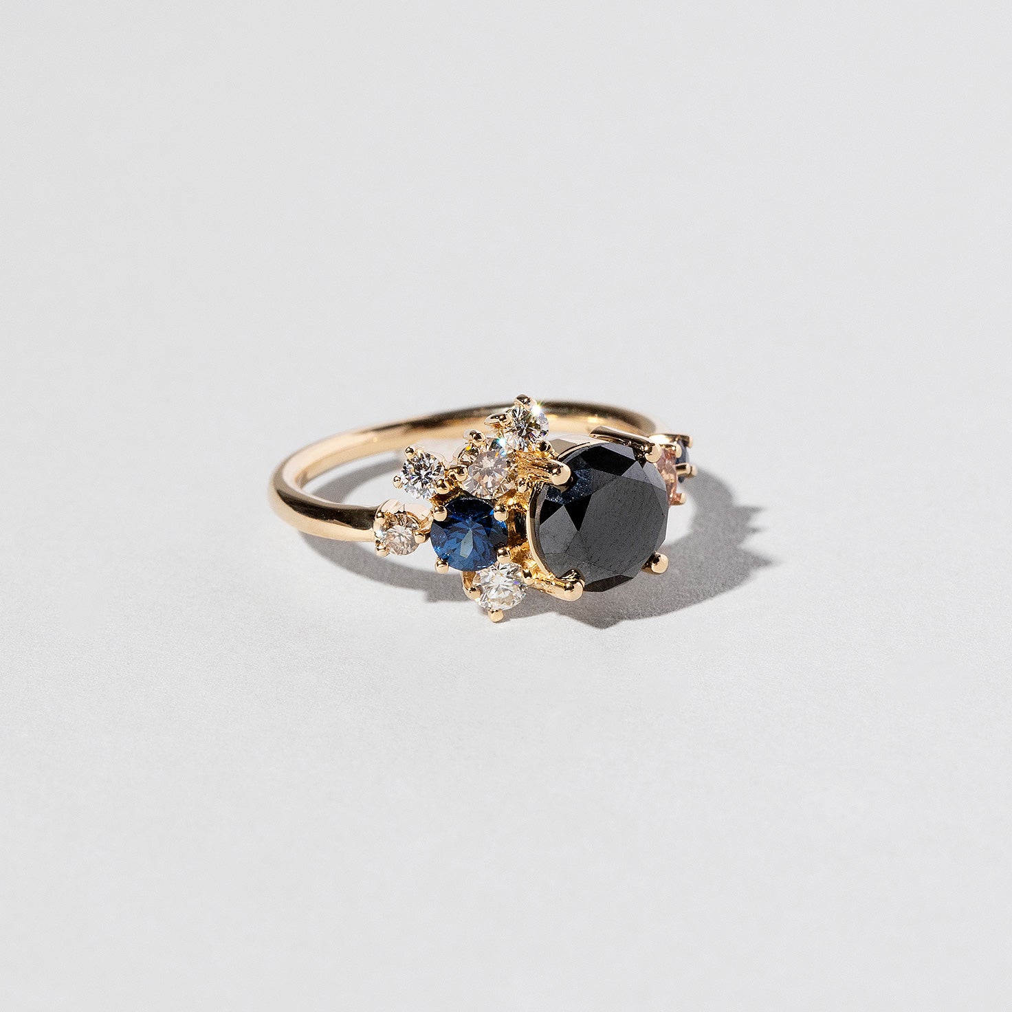 product_details:: Vega Ring - Black Diamond on light color background.