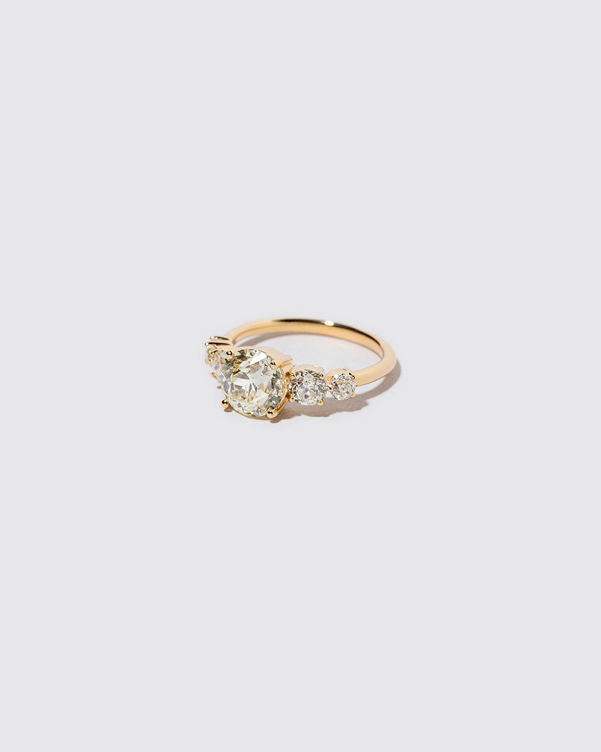Auriga Ring - White Diamond on light color background.