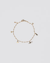 Friendship Bracelet on light colored background.