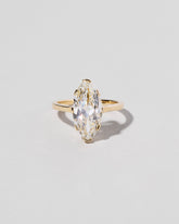  North-South Navette Diamond Solitaire Ring on light color background.