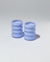 Sophie Lou Jacobsen Cornflower Set of Two Opaque Ripple Cup on light color background.
