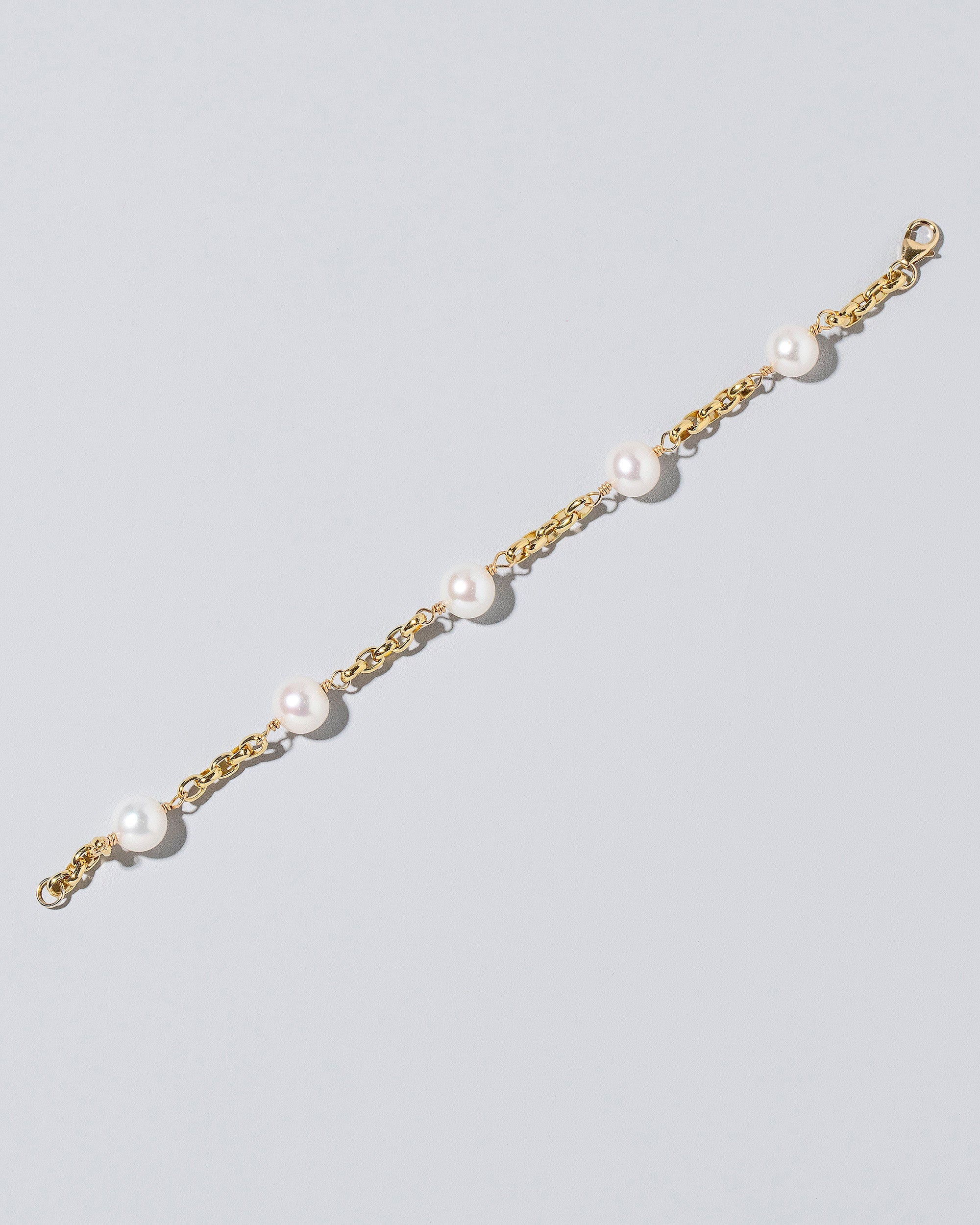アクセサリー GOD ONLY KNOWS PEARL CHAIN BRACELET GOLD Pearl Station Bracelet Short Loop Chain | Mociun