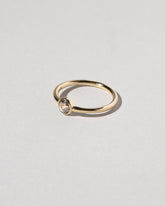  Rose Cut Champagne Diamond Ring on light color background.