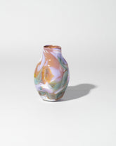 BaleFire Glass Small Dusty Rose Epiphany Vase on light color background.