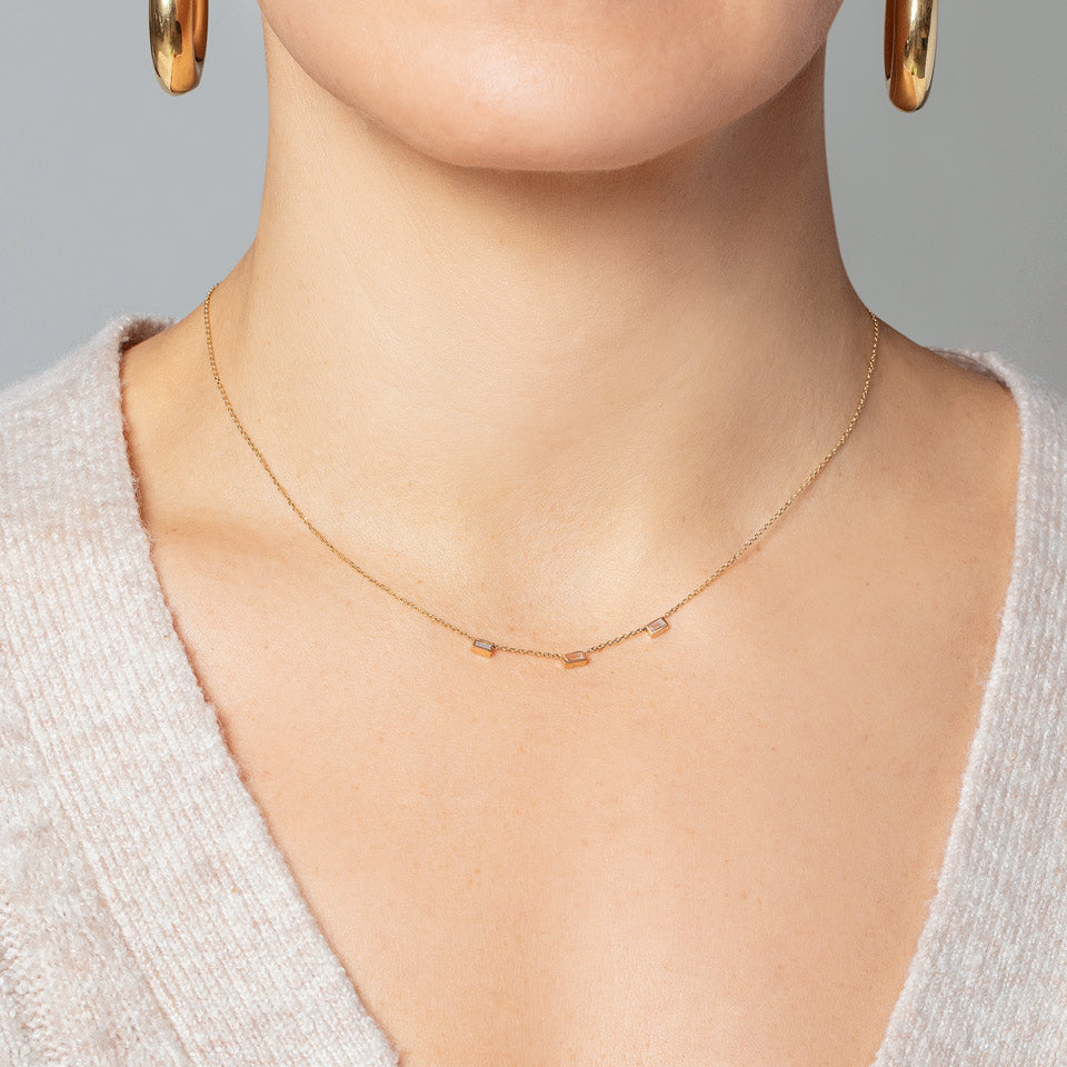 product_details::Vaeroy Necklace on model.