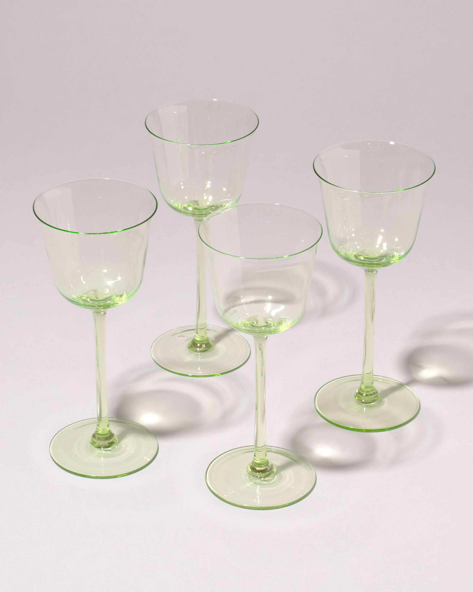 4 Antique Wine Glasses Vintage Pressed Glass Square Stem Wine -  Norway