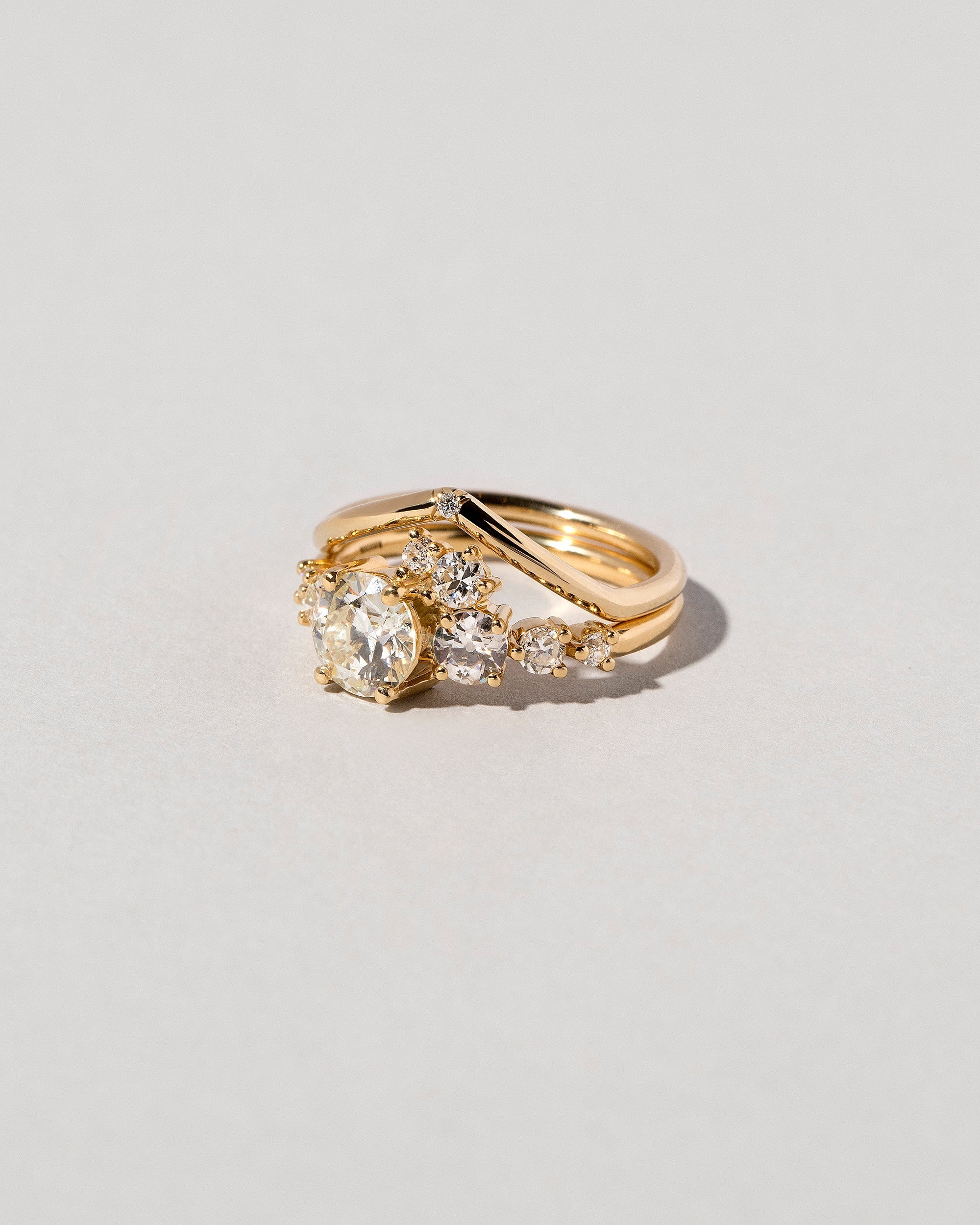 Enchanting gold engagement ring N°121 Handmade white gold engagement ring -  Ines Bouwen Jewelry