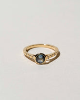  Calatrava Ring - Blue Sapphire on light color background.