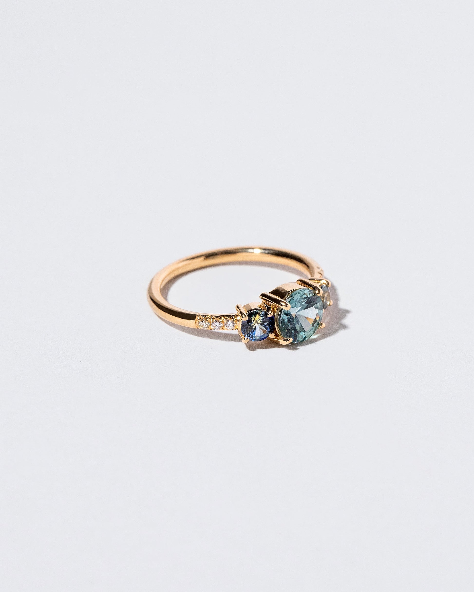  Orion Ring - Blue Sapphire on light color background.