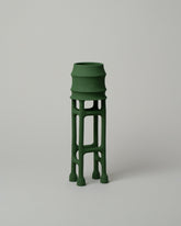  Solenne Belloir Forest Green Water Tower on light color background.