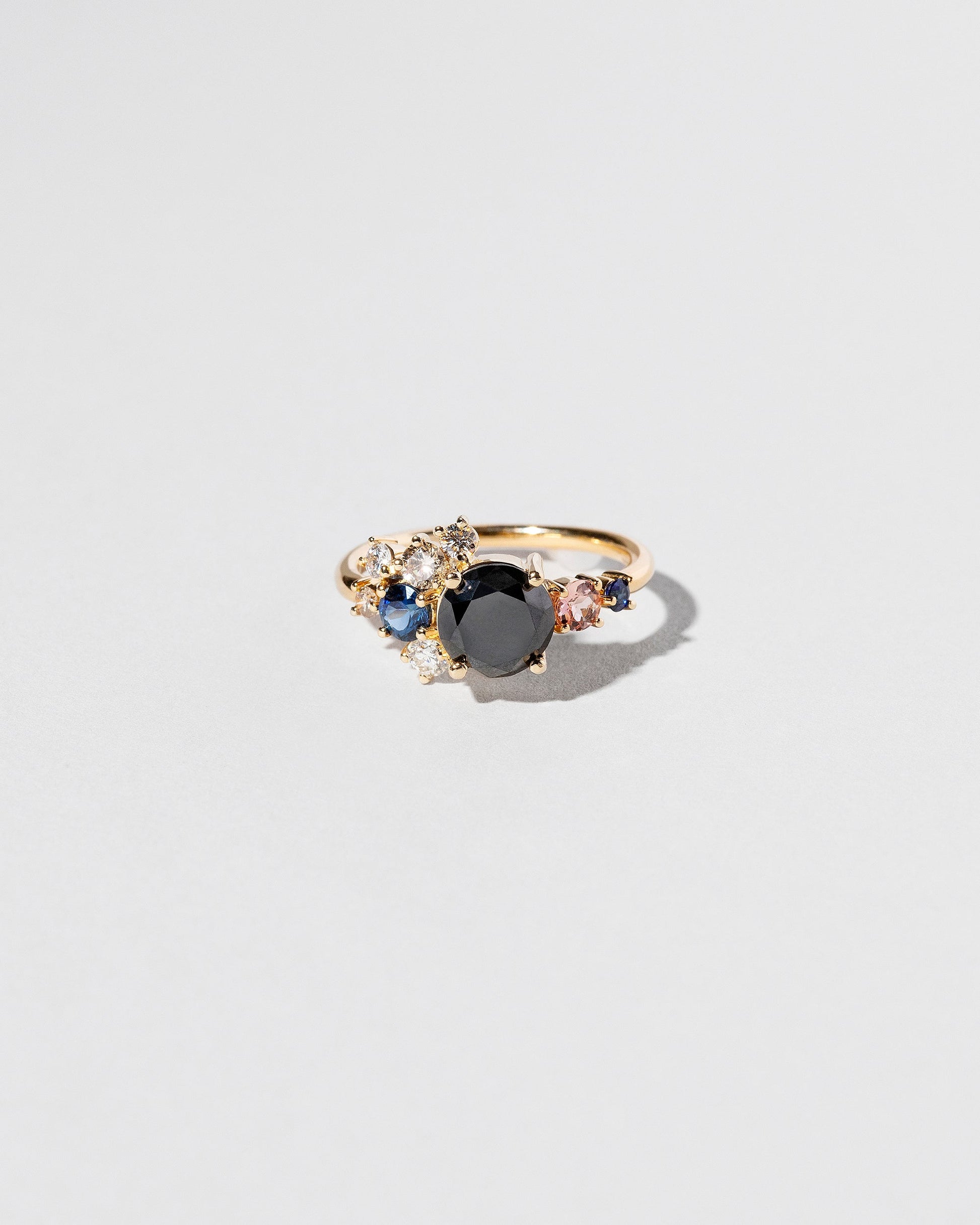  Vega Ring - Black Diamond on light color background.