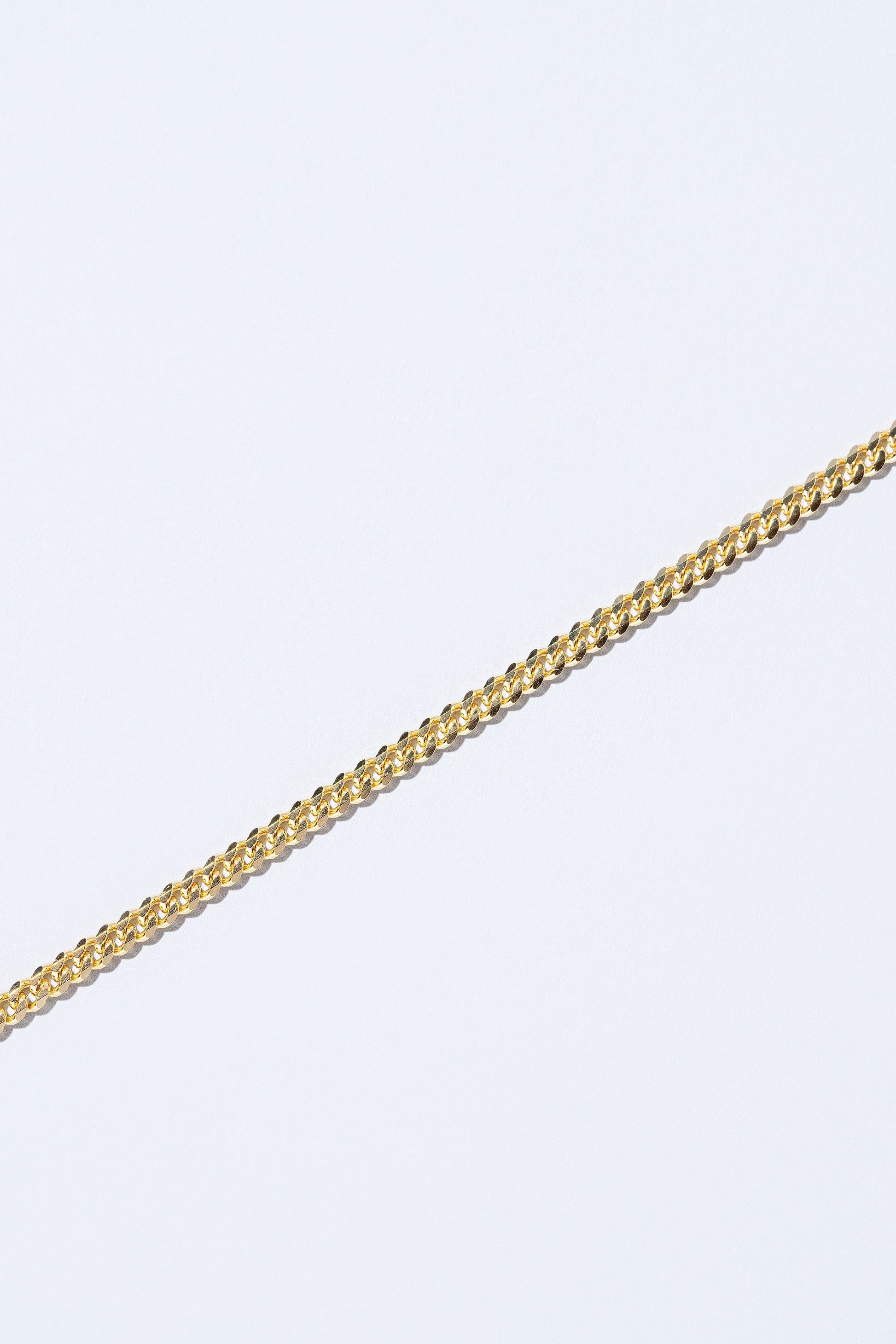 Medium Gold Curb Chain Necklace in Yellow, Rose or White Gold