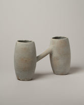 Nur Ceramics Textured White Zir Vessel on light color background.