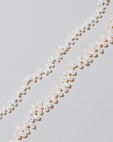  Zipper Pearl Bracelet on light color background.