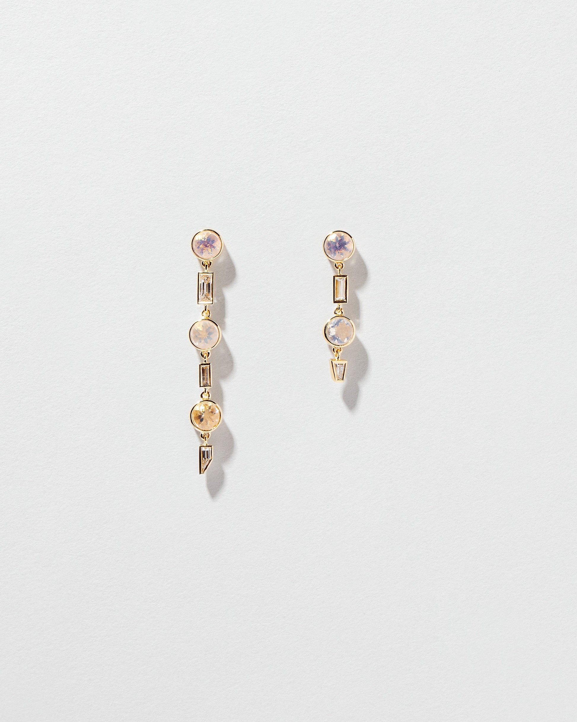  Opalescence Earrings on light color background.