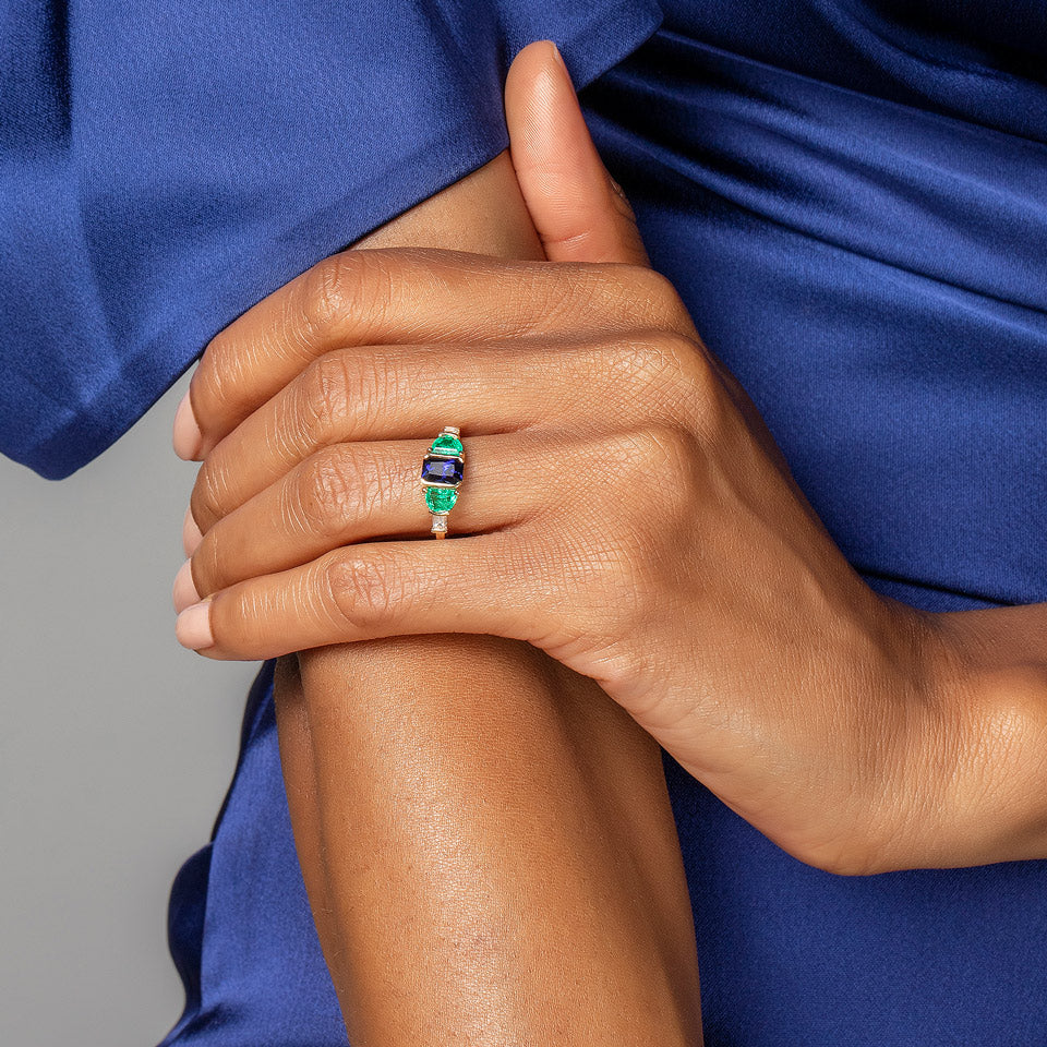 product_details::Heart Centering Ring on model.