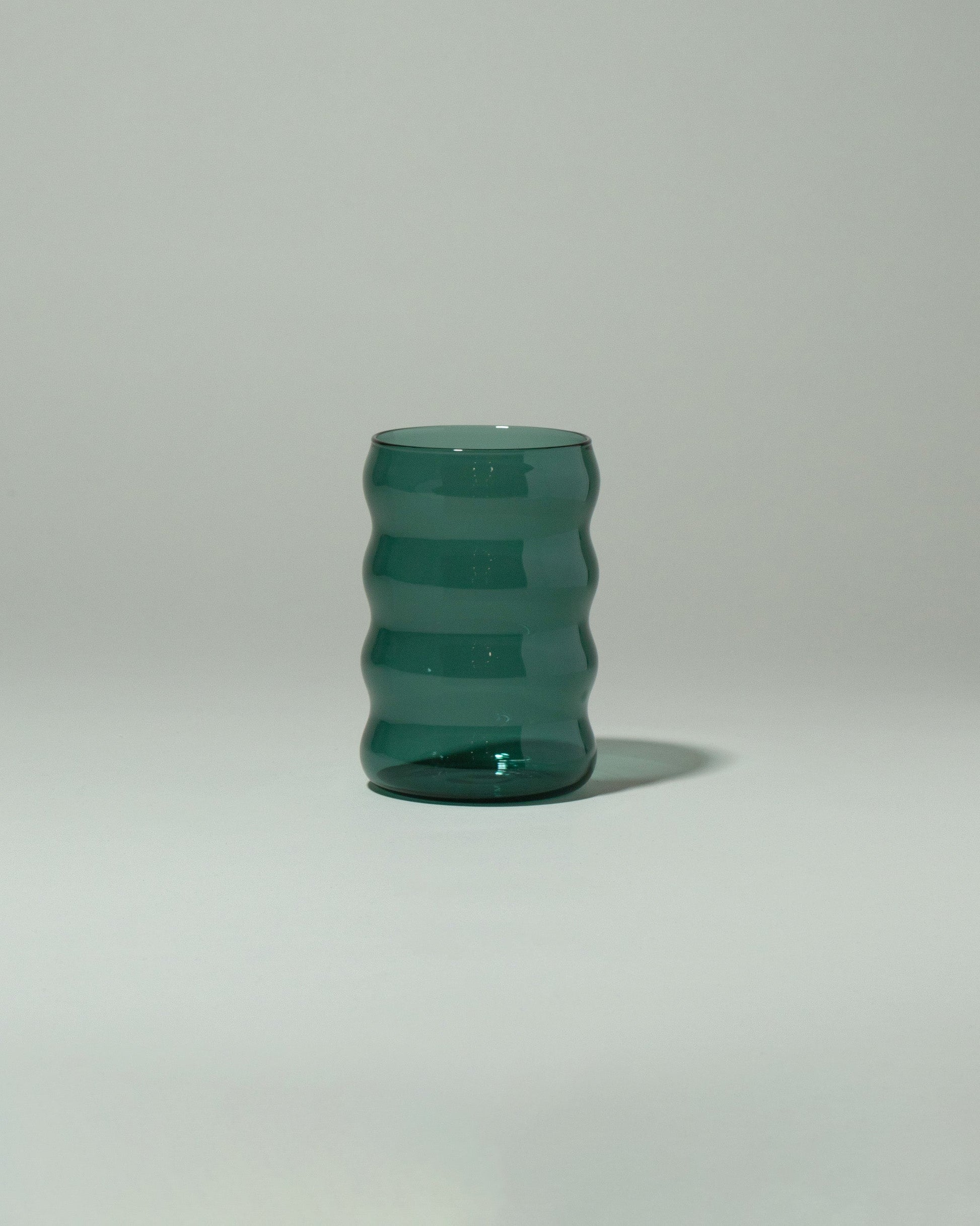 Sophie Lou Jacobsen Large Teal Single Ripple Cup on light color background.