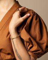 Faceted Cable Chain Bracelet on model.
