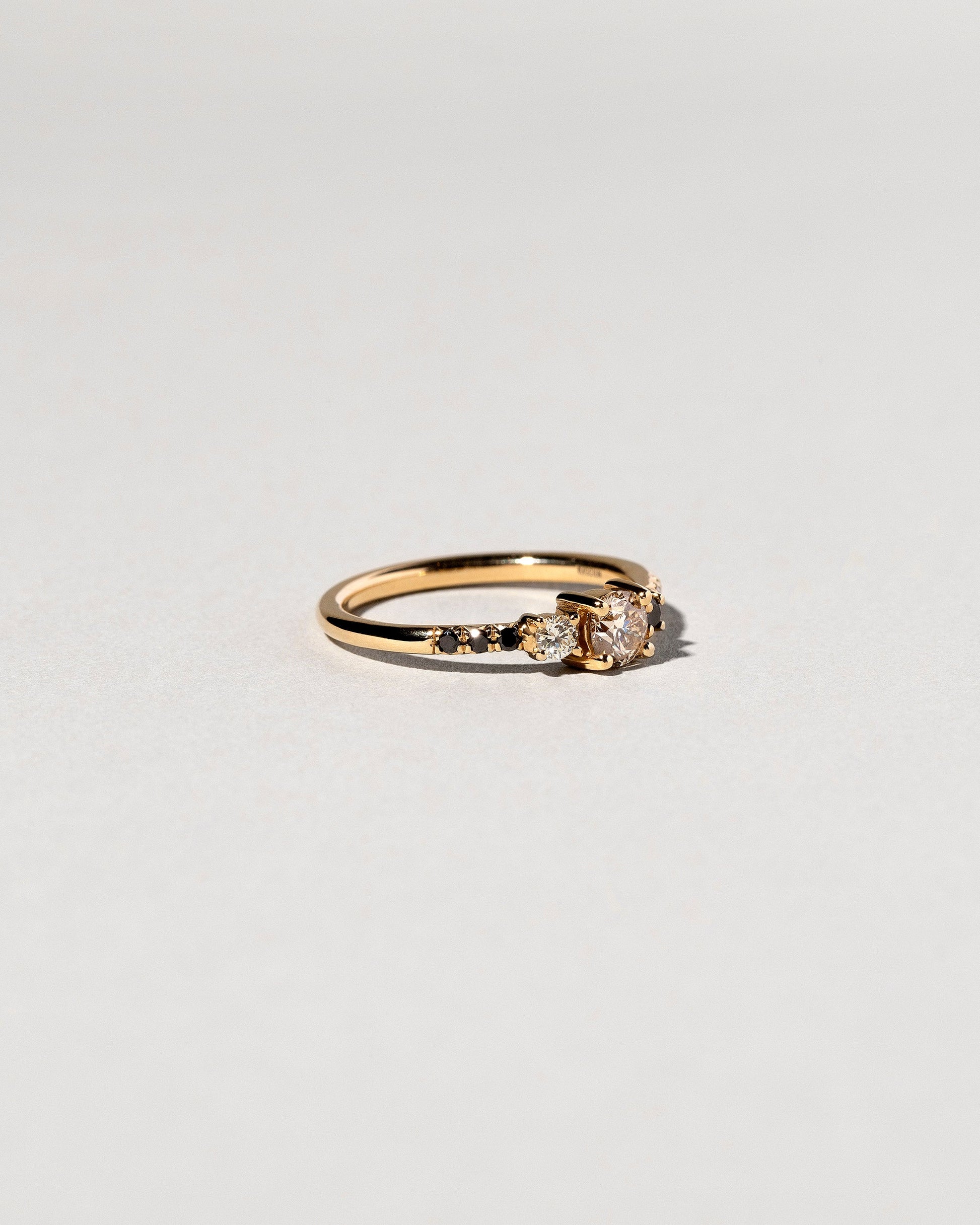  Patira Ring - Champagne Diamond on light color background.