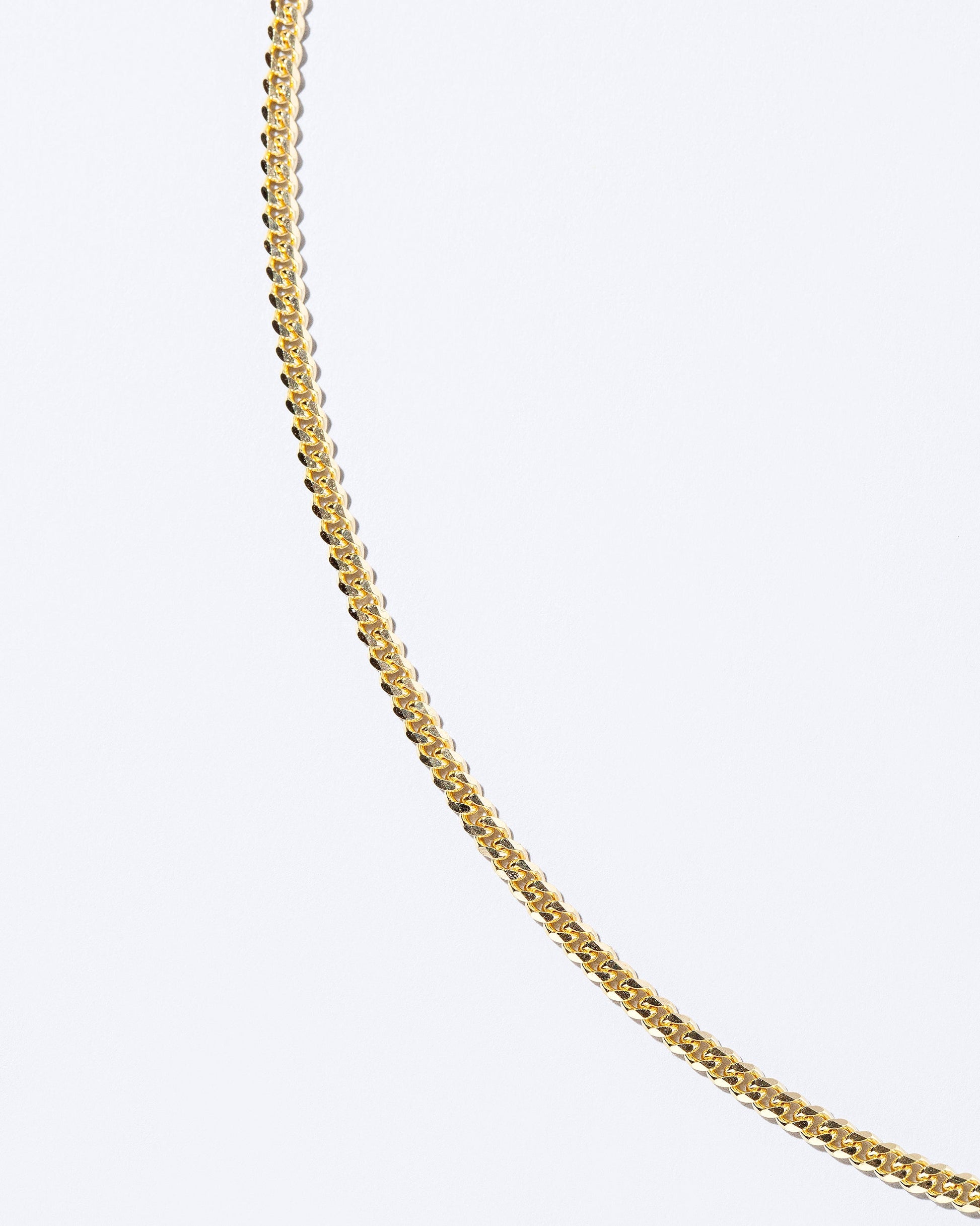  Curb Chain Necklace on light color background.