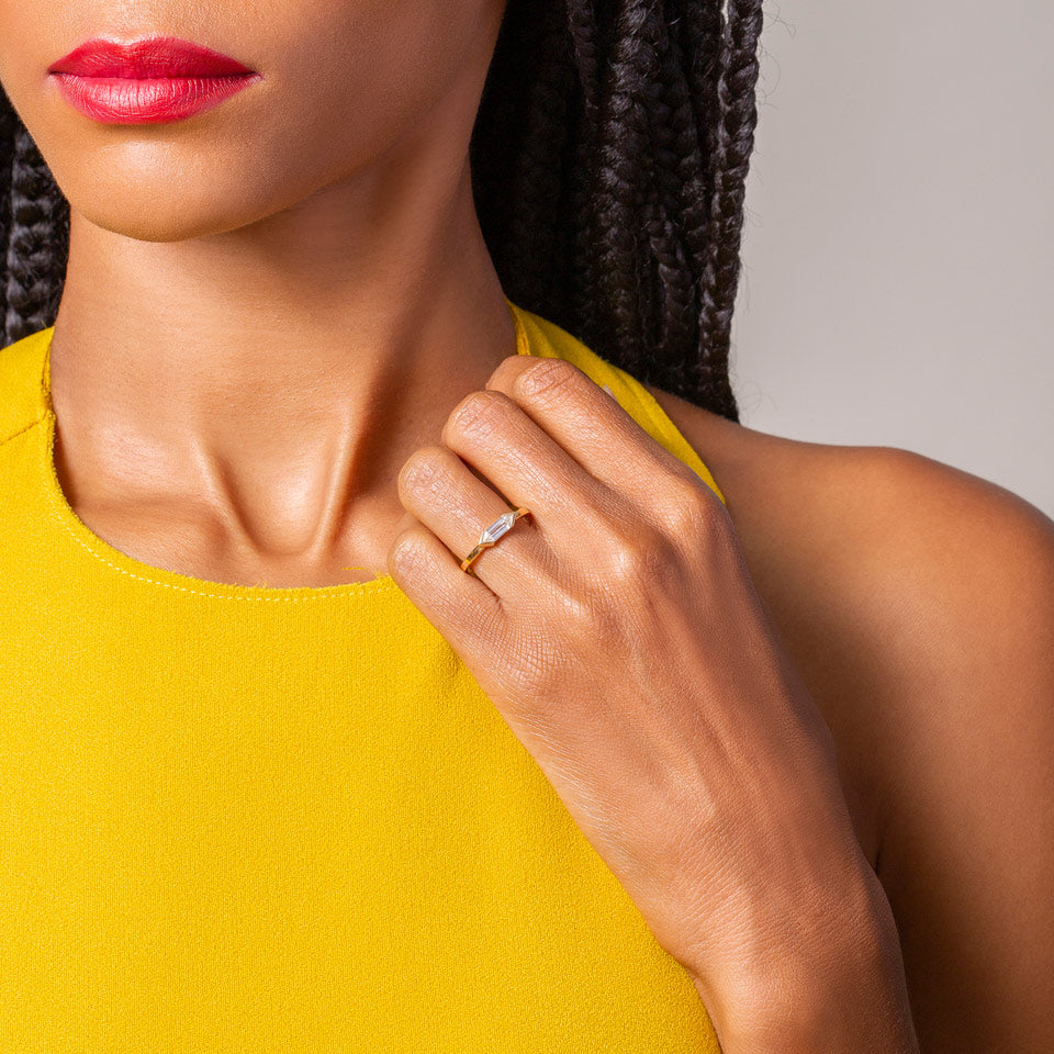 product_details::Paradise Ring on model.